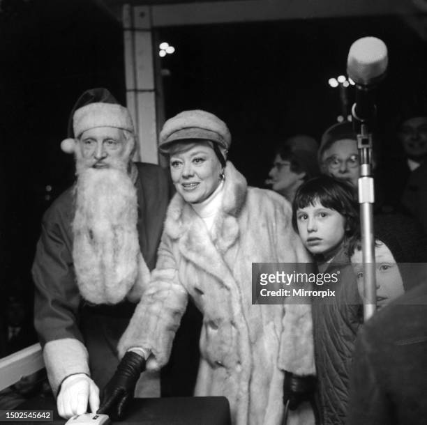 The big switch on - As Northumberland Police Band played, about 300 excited children looked on as actress Glynis Johns, who was appearing in Come As...