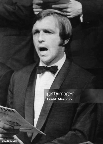 Jeff Astle singing Back Home on Top of the Pops. 16th May 1970 .