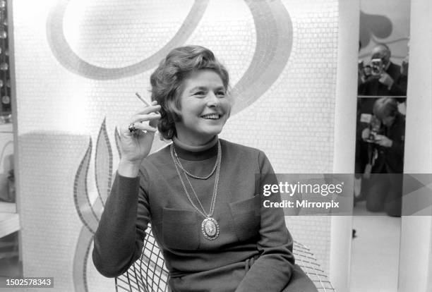 Ingrid Bergman pictured at a reception in the West End this evening at the Cavendish Hotel, Jermyn Street. January 1971.