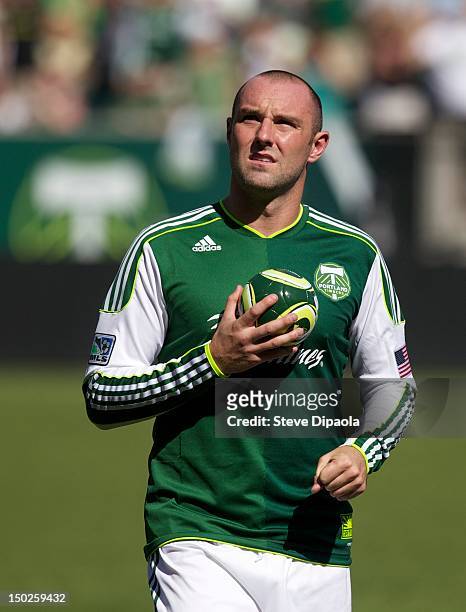 Kris Boyd of Portland Timbers looks into crowd before MLS match against FC Dallas at Jeld-Wen Field on August 5, 2012 in Portland, Oregon.