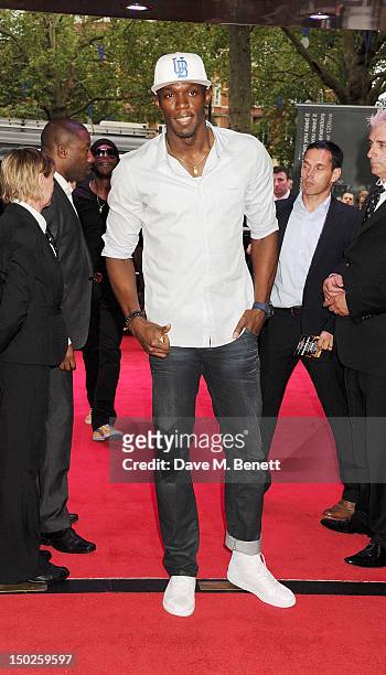 Usain Bolt attends the UK Film Premiere of 'The Expendables 2' at Empire Leicester Square on August 13, 2012 in London, United Kingdom.