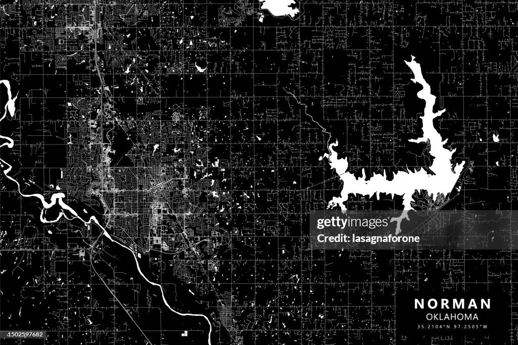 Norman, Oklahoma, USA Vector Map