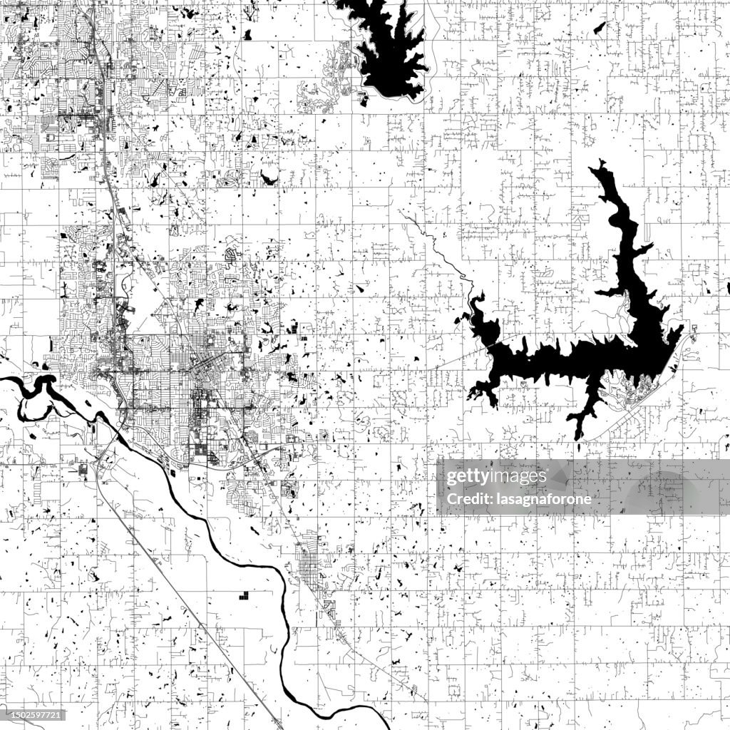 Norman, Oklahoma, USA Vector Map