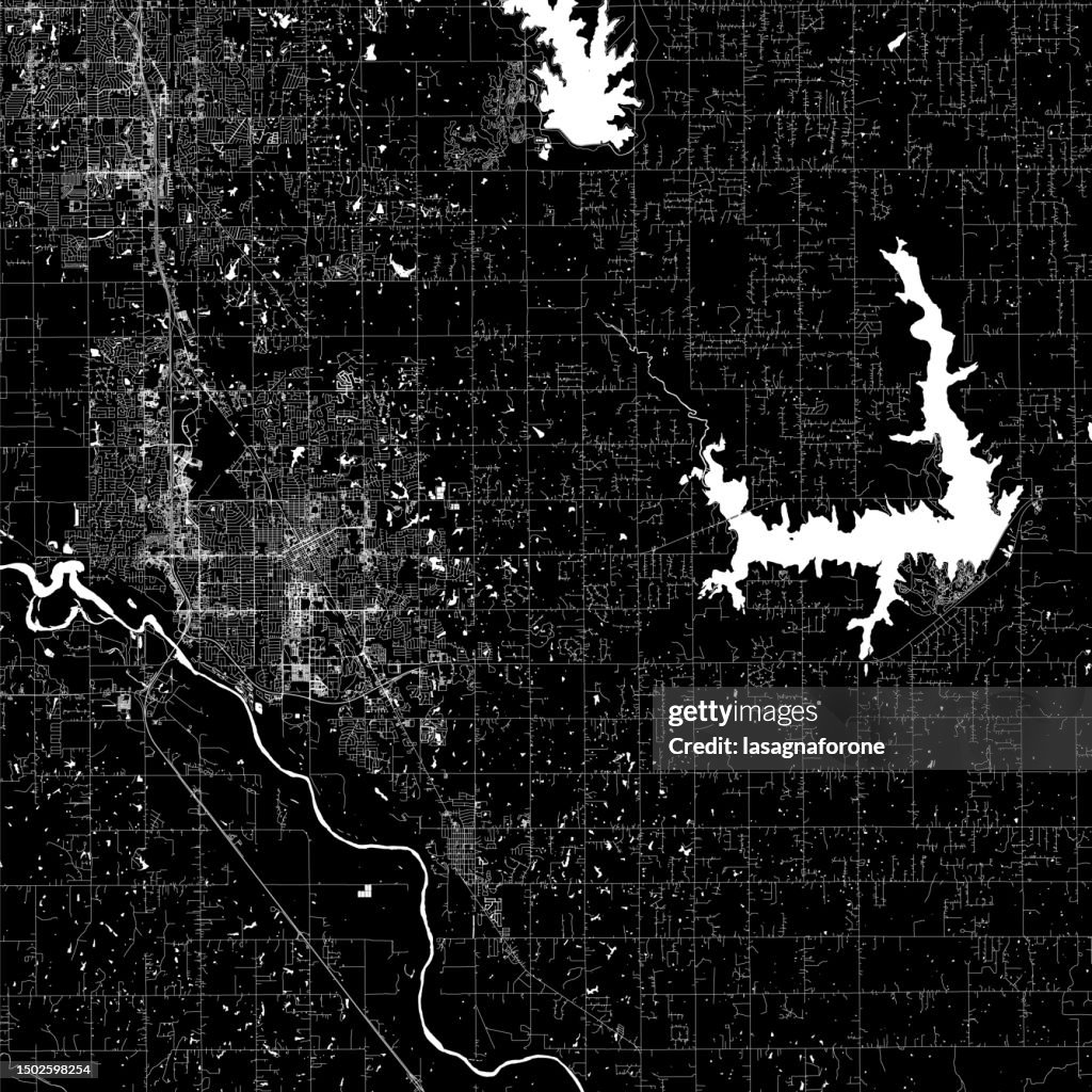 Norman, Oklahoma, USA Vector Map