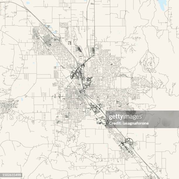 medford, oregon, usa vector map - medford oregon stock illustrations