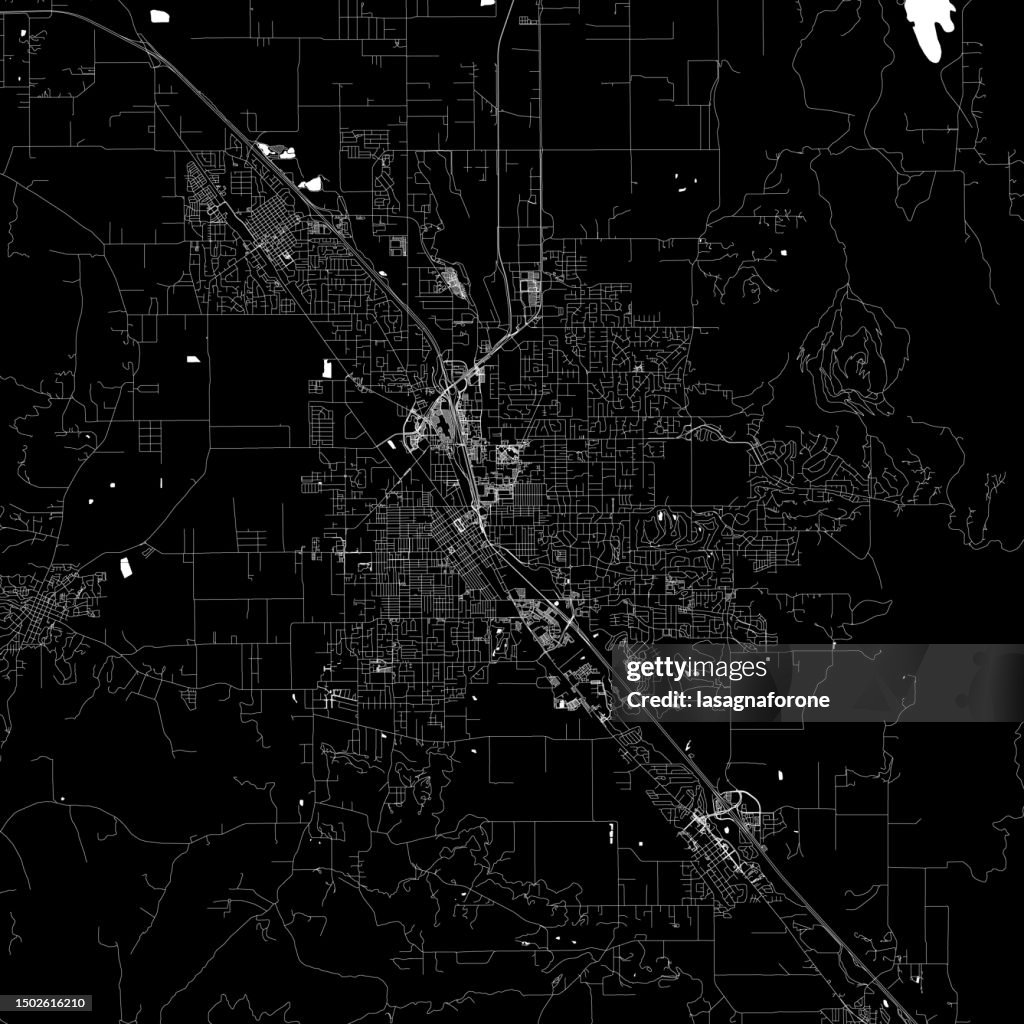Medford, Oregon, USA Vector Map