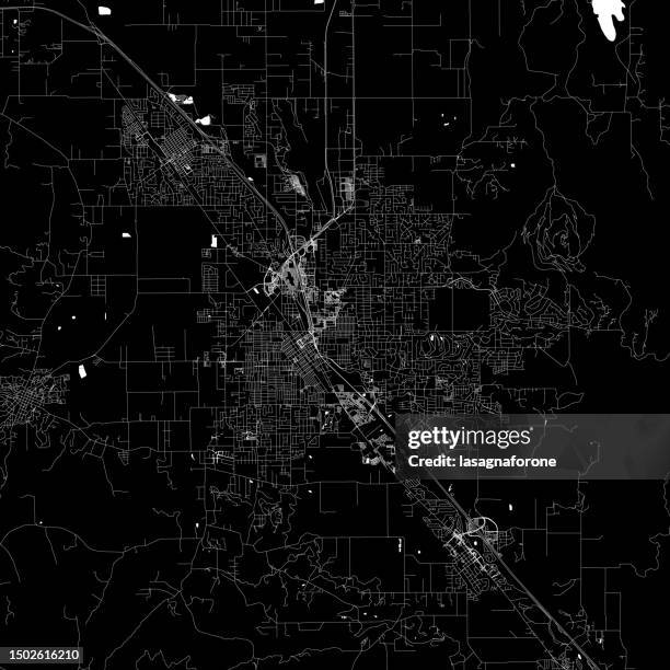medford, oregon, usa vector map - medford oregon stock illustrations