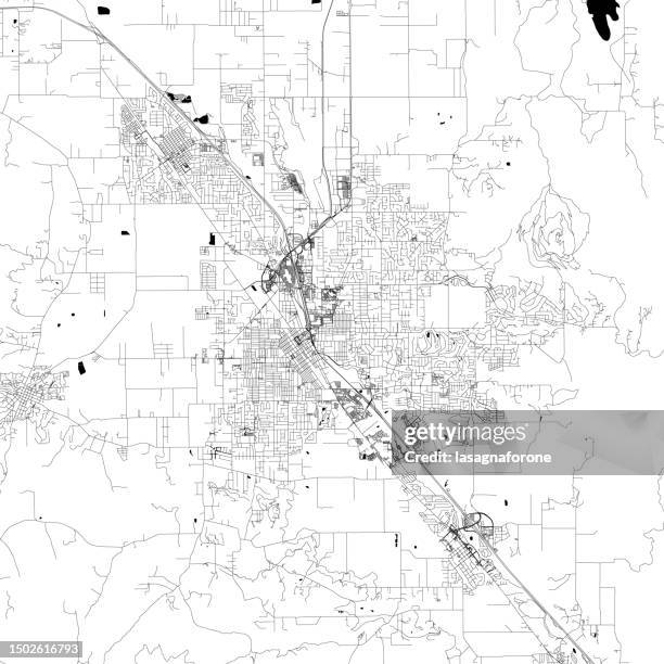 medford, oregon, usa vector map - medford oregon stock illustrations