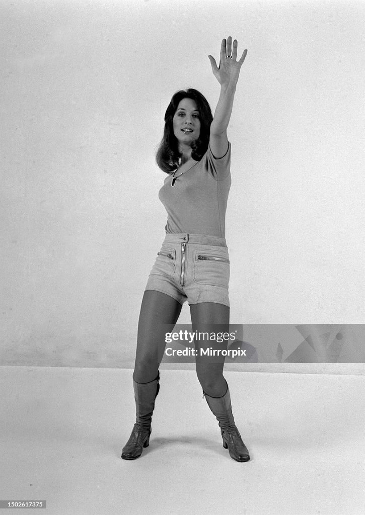 Dee Dee from Pans People models Stirling Cooper's Chamois shorts and
