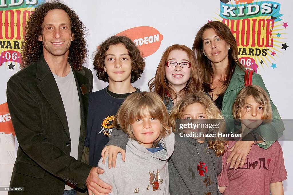 Musician Kenny G , wife Lyndie Benson and children arrive at the 19th