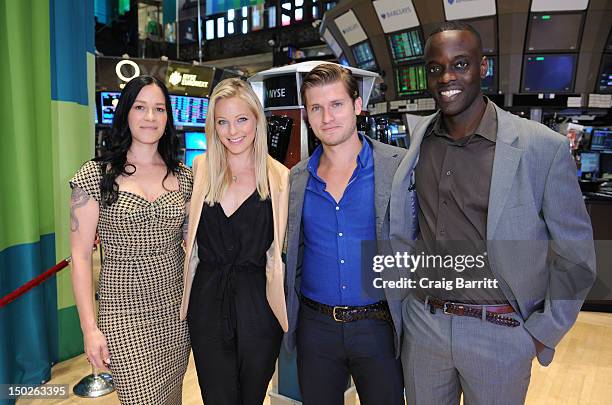 Amercia's "Copper" Cast Franka Potente, Anastasia Griffith, Tom Weston-Jones and Ato Essandoh visit The New York Stock Exchange at New York Stock...