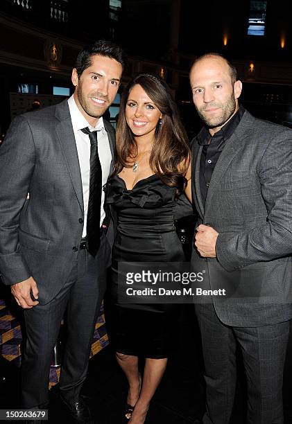 Scott Adkins, Lisa Adkins and Jason Statham attend The Expendables 2 Post Premiere Party at The Hippodrome Casino in association with Ciroc Vodka on...