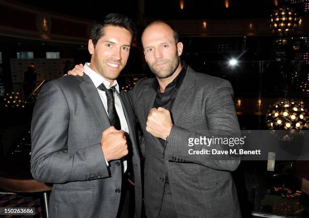 Actors Scott Adkins and Jason Statham attend The Expendables 2 Post Premiere Party at The Hippodrome Casino in association with Ciroc Vodka on August...