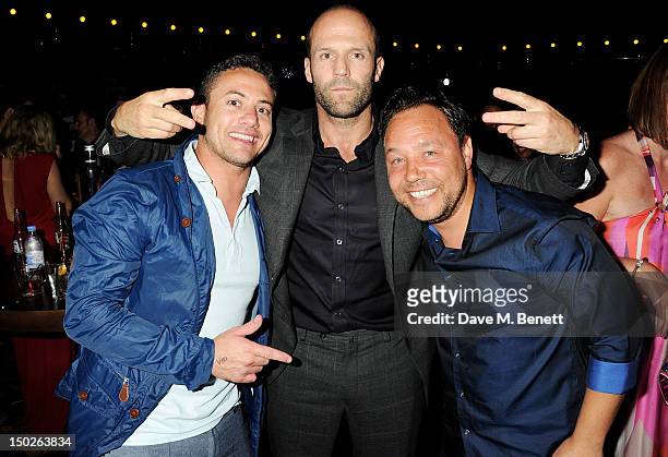 Actors Warren Brown, Jason Statham and Stephen Graham attend The Expendables 2 Post Premiere Party at The Hippodrome Casino in association with Ciroc...