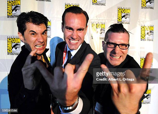 Actor James Duval, actor Ivan Djurovic and director Dave Parker participate in "The Virtual Drive In" Panel - Comic-Con International 2012 held at...