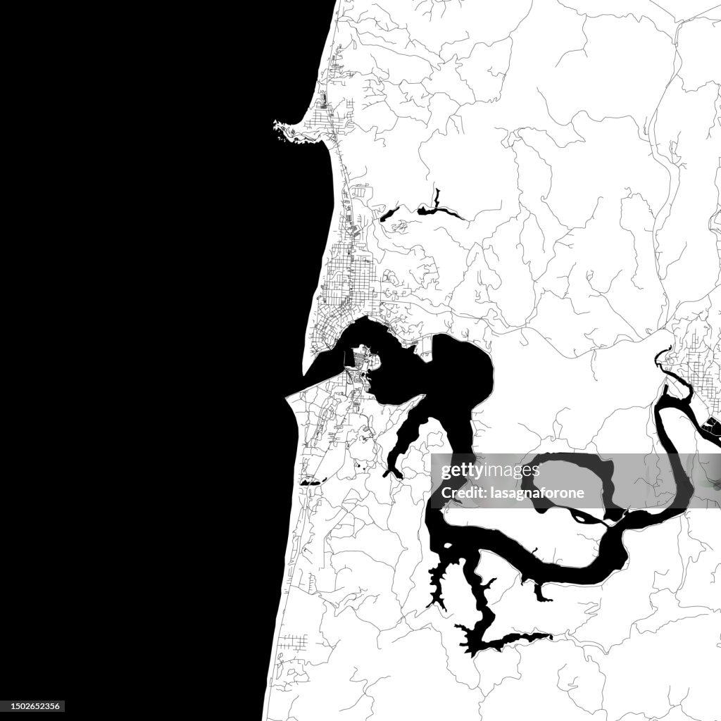 Newport, Oregon, USA Vector Map