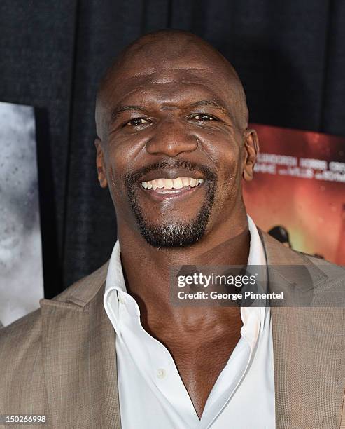 Actor Terry Crews arrives at the Canadian Premiere of Expendables 2 at Scotiabank Theatre on August 13, 2012 in Toronto, Canada.