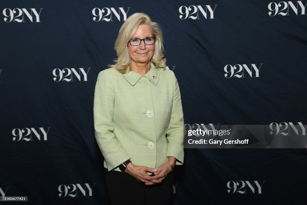 Cheney Smiling Liz Cheney attends Liz Cheney in Conversation with David Rubenstein ...