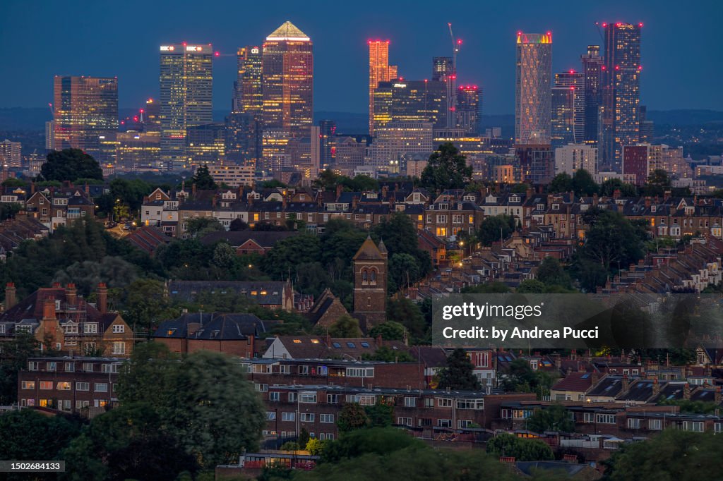 London Skyline from Alexandra Palace, London, United Kingdom