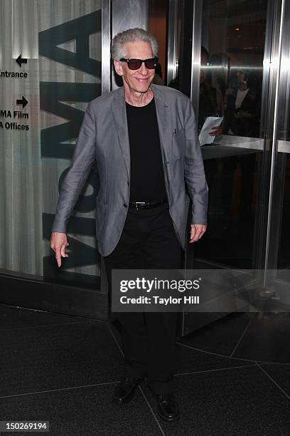 Director David Cronenberg attends the "Cosmopolis" premiere at The Museum of Modern Art on August 13, 2012 in New York City.