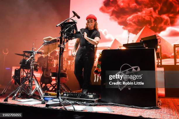 Tash Sultana performs at Eventim Apollo on June 26, 2023 in London, England.