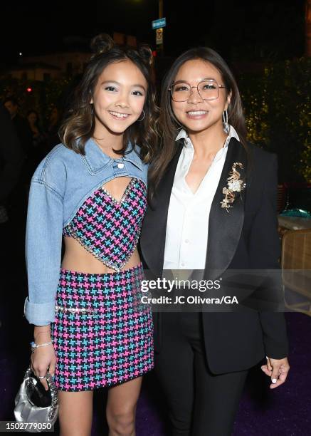 Isla Rose Hall and Adele Lim attend the Los Angeles Premiere Of Lionsgate's "Joy Ride" after party on June 26, 2023 in Los Angeles, California.