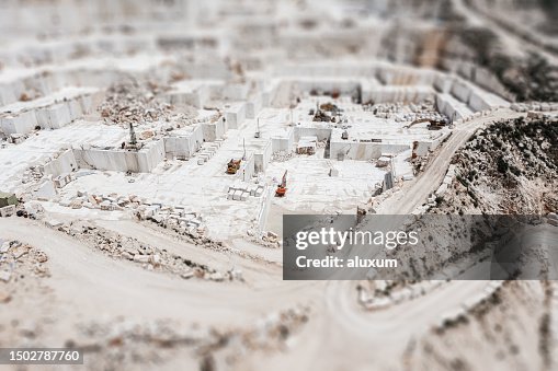 Marble quarries in Custonaci Trapany Sicily Italy Aerial view Marble quarries in Custonaci Trapany Sicily Italy Aerial view