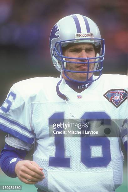 1988 Detroit Lions Police Chuck Long Detroit Lions #6