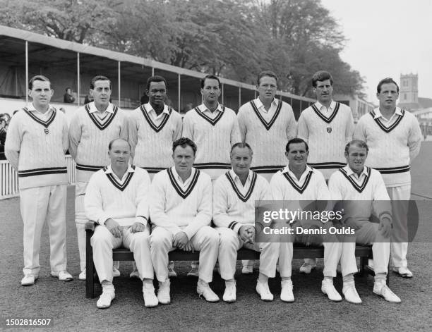 The 1965 County Championship Worcestershire County Cricket Club from left to right back row standing Doug Slade, Roy Booth, Ron Headley, Len...