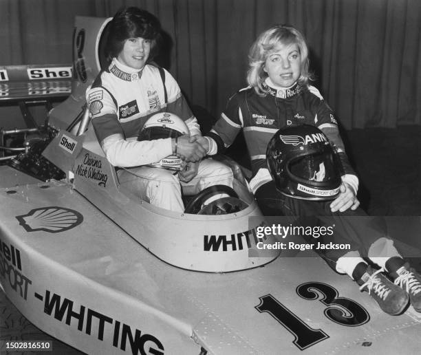 Divina Galica from Great Britain and driver of the ShellSport Whiting Racing Surtees TS16 Cosworth DFV V8 sits in the cockpit her racing car to...