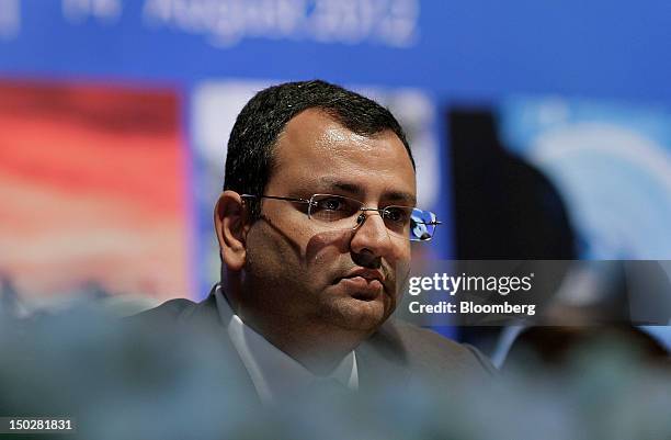 Cyrus Mistry, deputy chairman of Tata Sons Ltd., listens during the Tata Steel Ltd. Annual general meeting in Mumbai, India, on Tuesday, Aug. 14,...