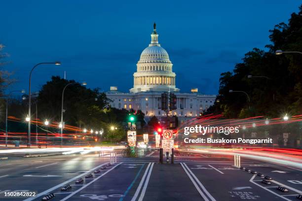 capitol building at sunrise in washington d.c, usa - washington dc stock pictures, royalty-free photos & images