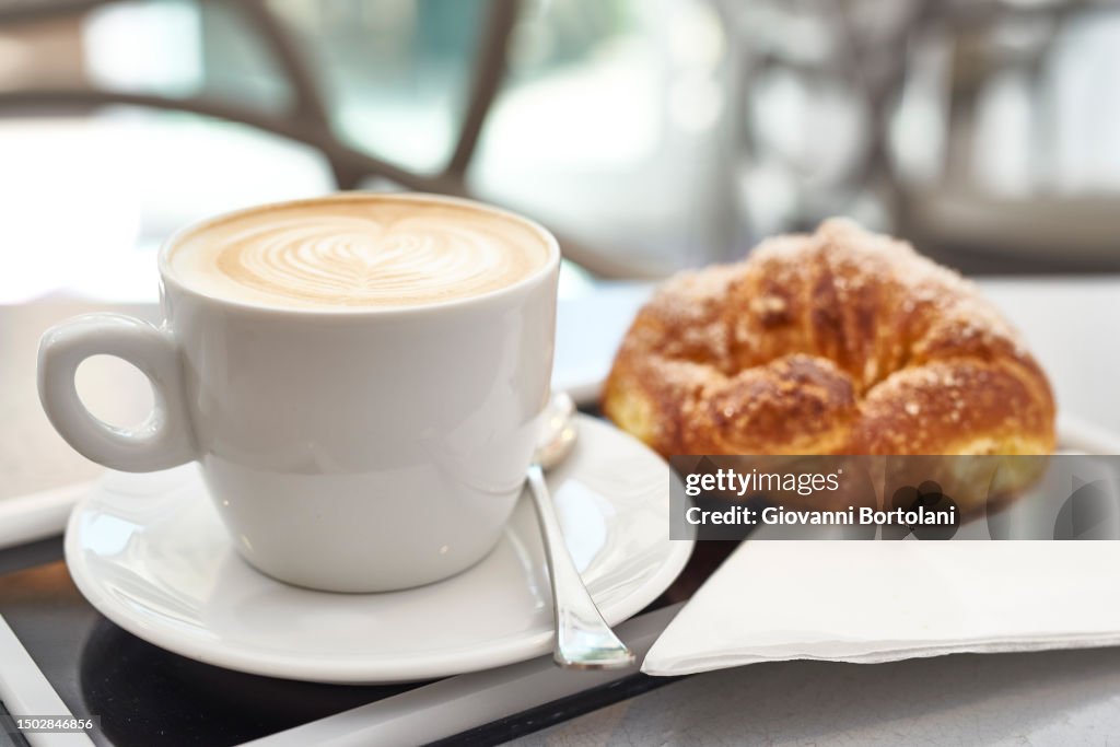 Cappuccino and brioche