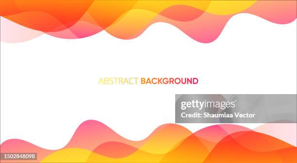 modern liquid orange and pink gradient wave layer on white abstract background - water surface level stock illustrations