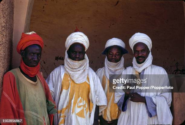 Legal advisers to the Emir of Kano outside the Emir's Palace in Kano, capital city of Kano State in northern Nigeria in 1952. The current Emir of...