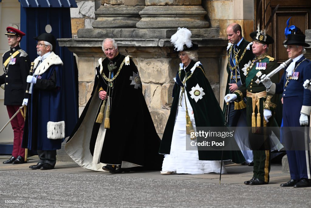 King Charles III, Queen Camilla and the Prince of Wales, known as the