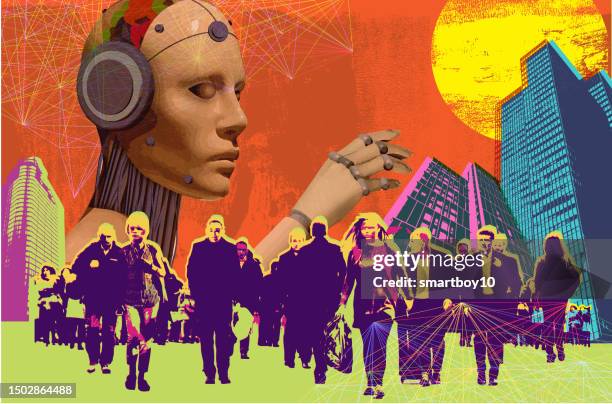 illustrations, cliparts, dessins animés et icônes de concept d’intelligence artificielle - fake news