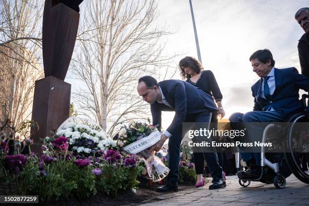 Tribute to the victims of the 2004 attacks under the slogan '11M Recuerdo Vivo' , at the Santa Eugenia suburban train station, on 11 March, 2023 in...