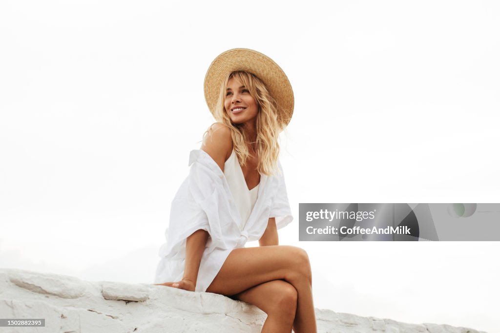 Mulher bonita na praia