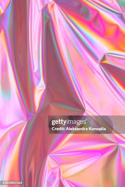 festive holographic hot pink, purple, blue, neon magenta texture. 80s, 90s, 2000s retro vibe barbiecore, kawaii, kidcore, bimbocore, lovecore, gurokawa, dokukawaii background. - sindy stock pictures, royalty-free photos & images