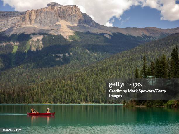 emerald lake, yoho national park, canada - canadian rockies stock pictures, royalty-free photos & images