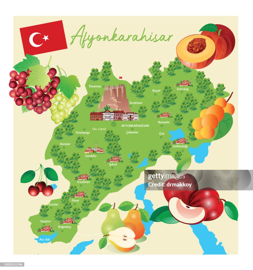 Cartoon Map Afyon