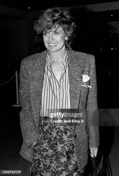 Actress Linda Gray arrives at A Night at The Races charity fundraiser at Hollywood Park Race Track to benefit childrens Cancer, November 14, 1984 in...