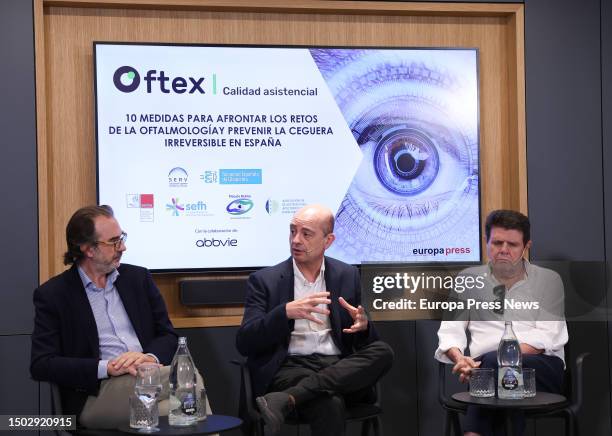 The president of the Spanish Society of Retina and Vitreous Hospital Pharmacy Perspective, Alfredo Garcia Layana; the head of the Ophthalmology...