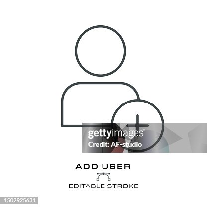 Add User Icon - Editable Stroke Add User Icon - Editable Stroke
