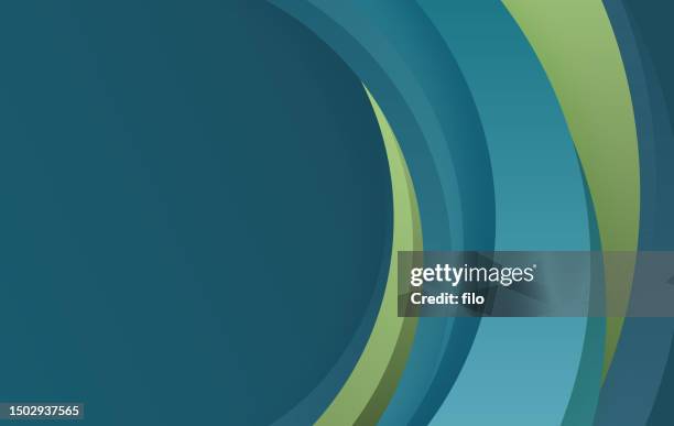 modern curve background - overlapping circle pattern stock illustrations