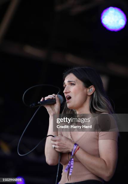 Patty Lynn of Far From Saints performs on Day 1 of Black Deer Festival 2023 at Eridge Park on June 16, 2023 in Tunbridge Wells, England.