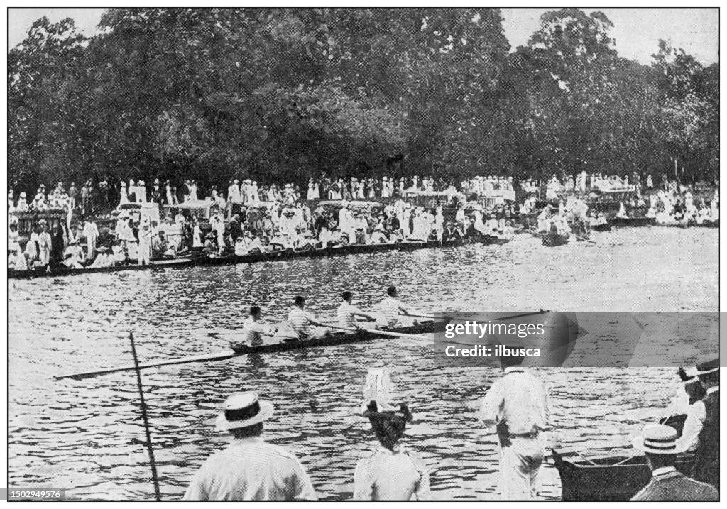 Antique image from British magazine: Henley rowing competition