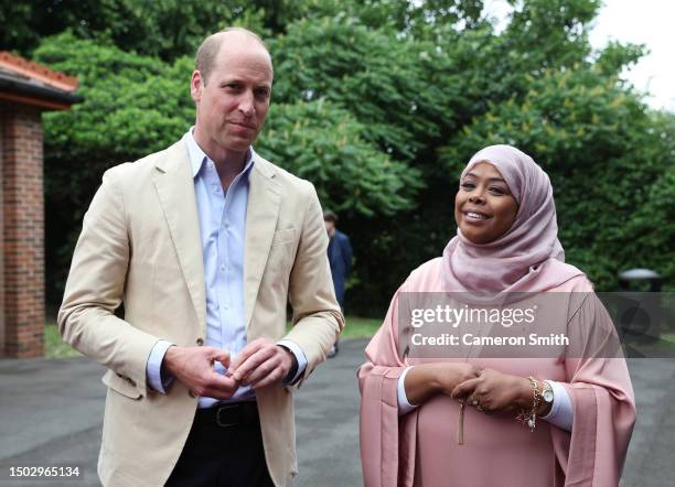 Prince William, Prince of Wales visits Reach Up Youth at the Verdon Recreation Centre on June 27, 2023 in Sheffield, England. The Prince of Wales has...