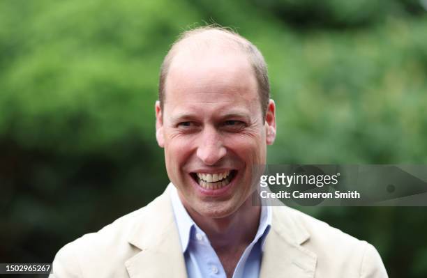 Prince William, Prince of Wales visits Reach Up Youth at the Verdon Recreation Centre on June 27, 2023 in Sheffield, England. The Prince of Wales has...